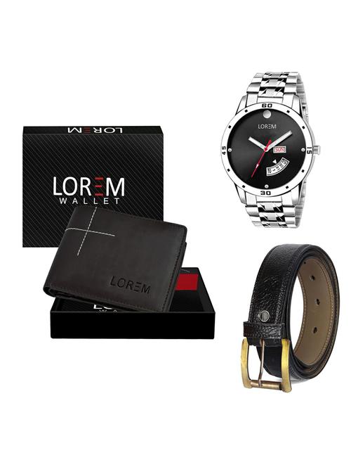 belt, wallet & watch gift combo - 19360355 - Very Small Image - 1