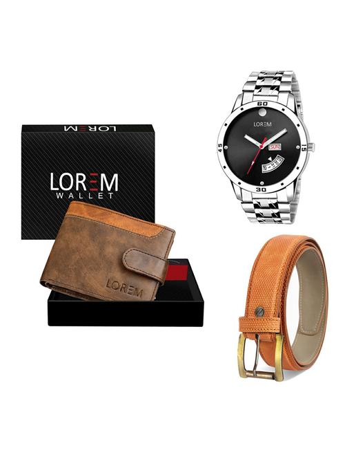 belt, wallet & watch gift combo - 19360363 - Very Small Image - 1