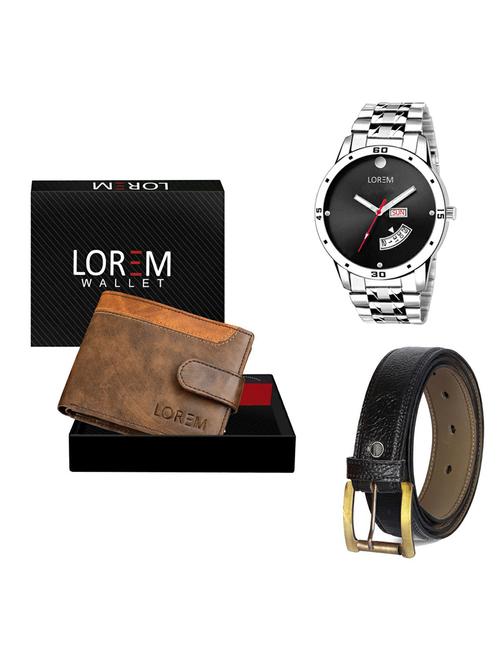 belt, wallet & watch gift combo - 19360364 - Very Small Image - 1