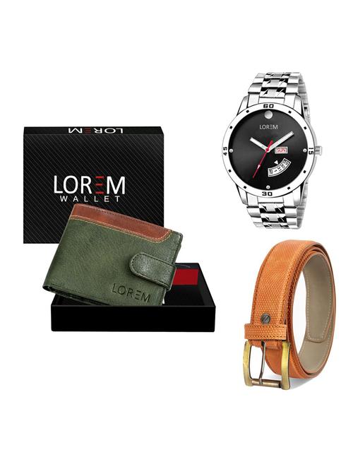 belt, wallet & watch gift combo - 19360369 - Very Small Image - 1
