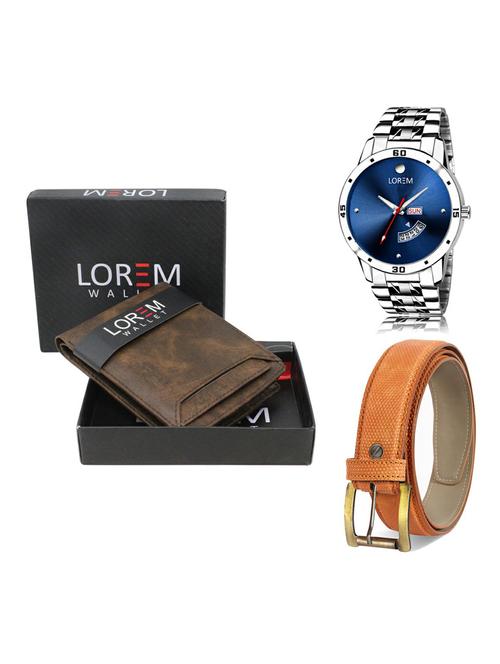 belt, wallet & watch gift combo - 19360381 - Very Small Image - 1
