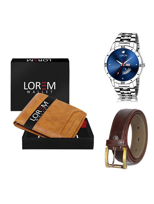 belt, wallet & watch gift combo - 19360386 - Very Small Image - 1