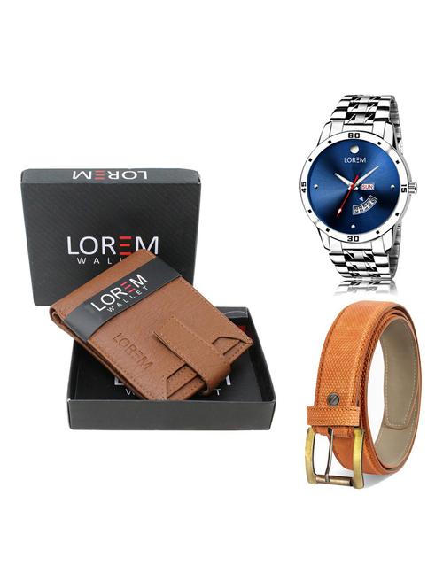 belt, wallet & watch gift combo - 19360396 - Very Small Image - 1
