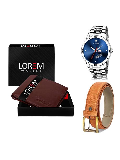 belt, wallet & watch gift combo - 19360408 - Very Small Image - 1