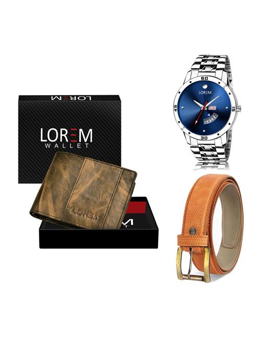 belt, wallet & watch gift combo - 19360426 - Very Small Image - 1
