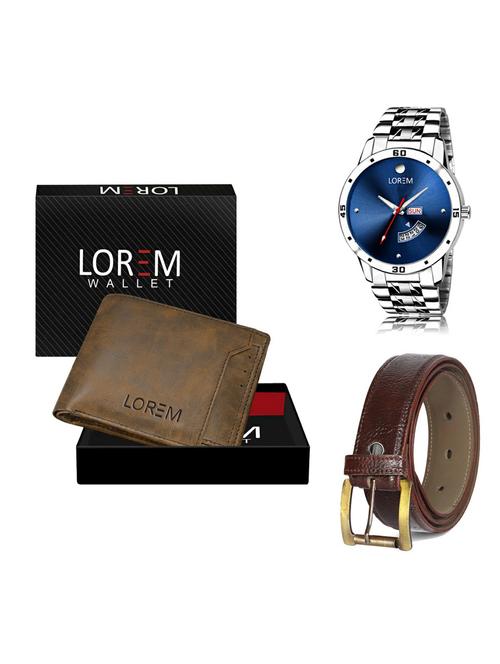 belt, wallet & watch gift combo - 19360440 - Very Small Image - 1