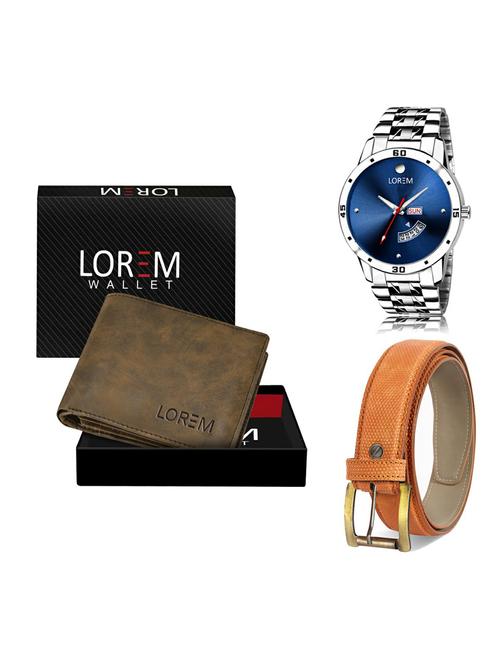 belt, wallet & watch gift combo - 19360441 - Very Small Image - 1
