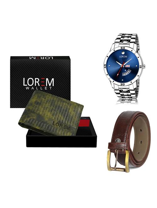 belt, wallet & watch gift combo - 19360458 - Very Small Image - 1