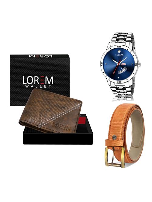 belt, wallet & watch gift combo - 19360462 - Very Small Image - 1