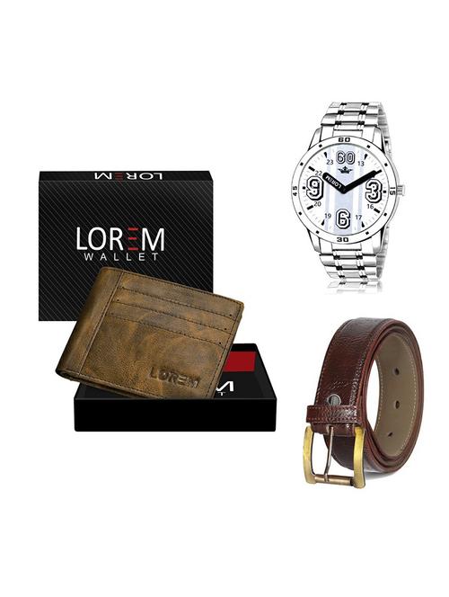 belt, wallet & watch gift combo - 19361100 - Very Small Image - 1
