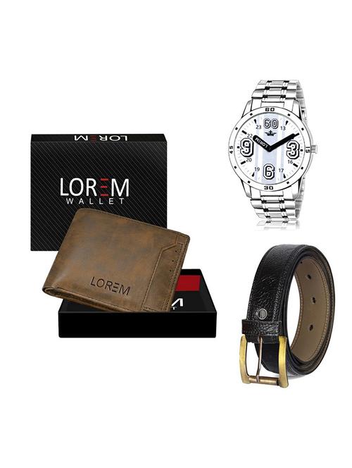 belt, wallet & watch gift combo - 19361114 - Very Small Image - 1