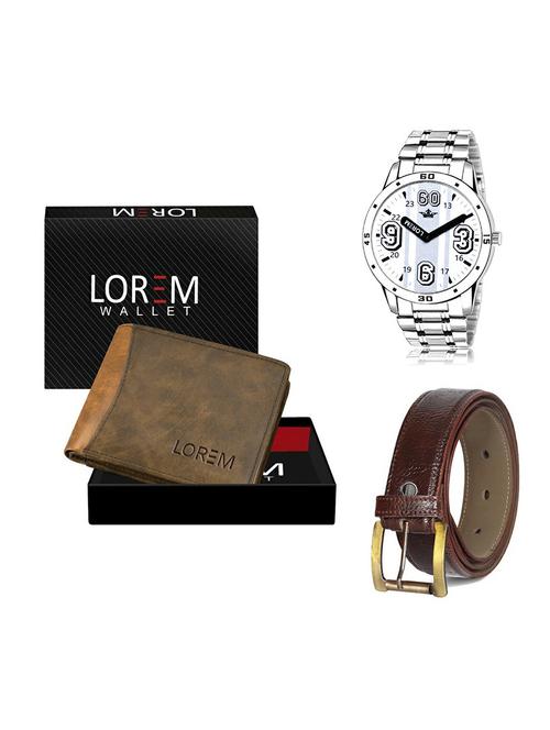 belt, wallet & watch gift combo - 19361121 - Very Small Image - 1
