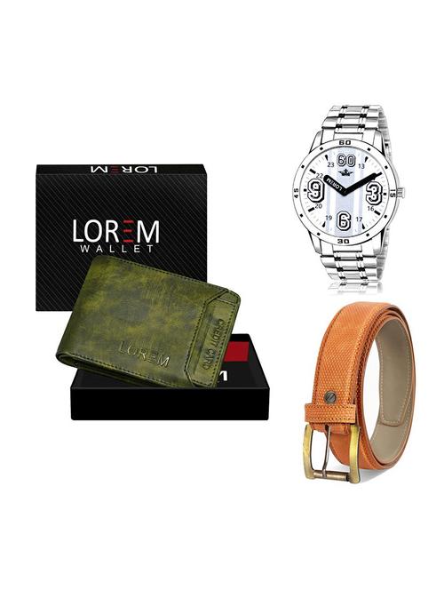 belt, wallet & watch gift combo - 19361122 - Very Small Image - 1