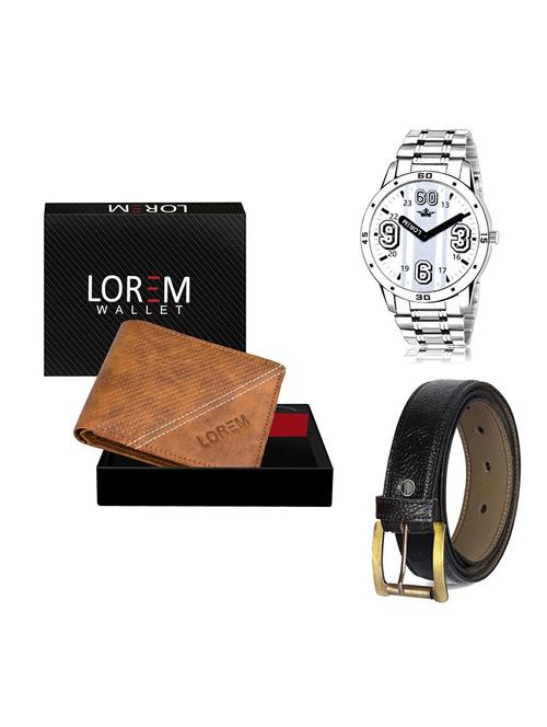 belt, wallet & watch gift combo - 19361141 - Very Small Image - 1