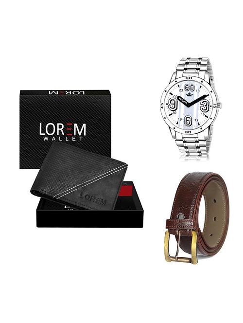 belt, wallet & watch gift combo - 19361148 - Very Small Image - 1