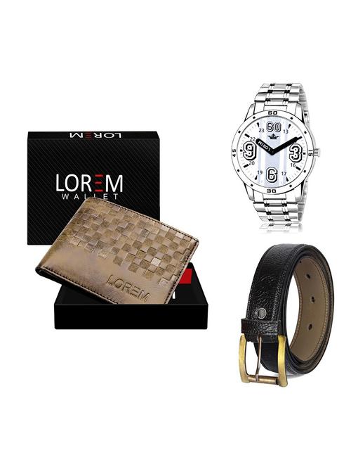 belt, wallet & watch gift combo - 19361150 - Very Small Image - 1
