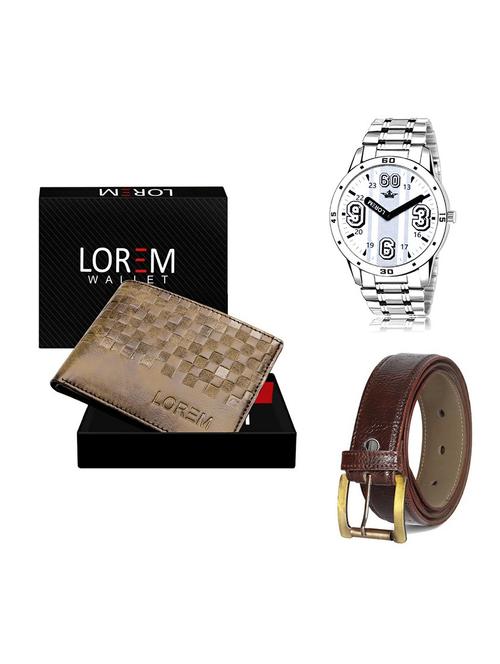 belt, wallet & watch gift combo - 19361151 - Very Small Image - 1