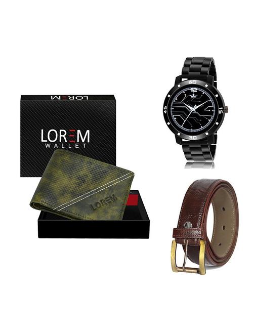 belt, wallet & watch gift combo - 19361415 - Very Small Image - 1