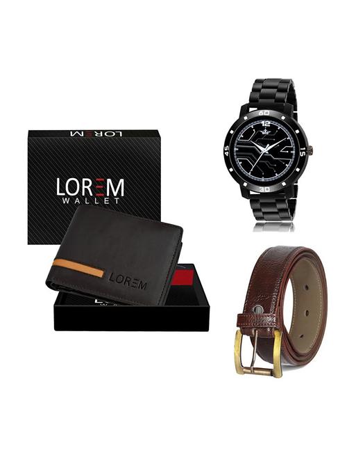 belt, wallet & watch gift combo - 19361442 - Very Small Image - 1