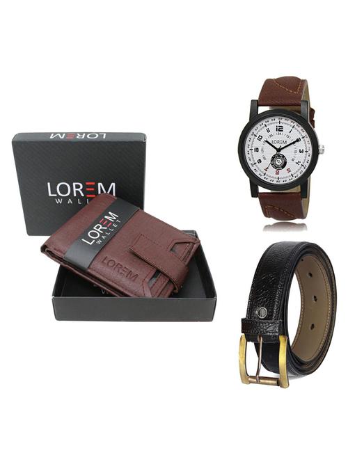 belt, wallet & watch gift combo - 19361474 - Very Small Image - 1