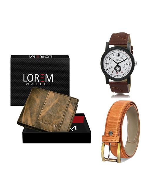 belt, wallet & watch gift combo - 19361506 - Very Small Image - 1