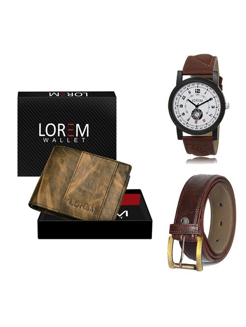 belt, wallet & watch gift combo - 19361508 - Very Small Image - 1