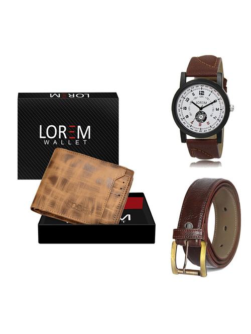 belt, wallet & watch gift combo - 19361511 - Very Small Image - 1