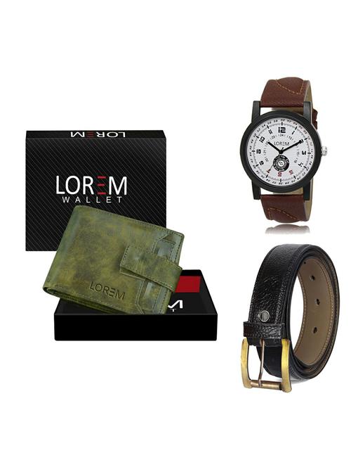 belt, wallet & watch gift combo - 19361513 - Very Small Image - 1