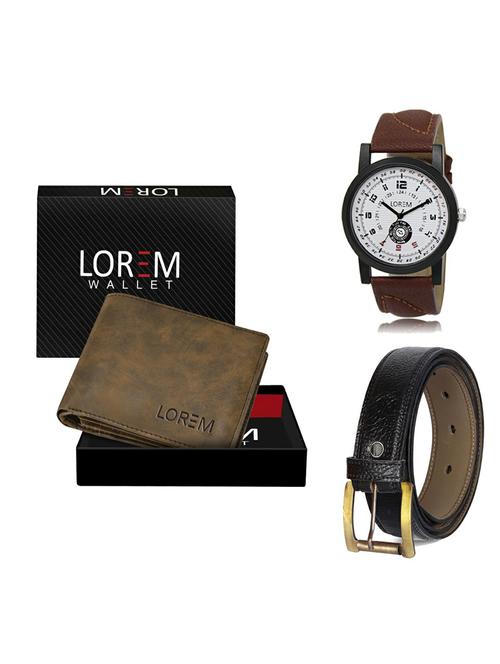belt, wallet & watch gift combo - 19361522 - Very Small Image - 1