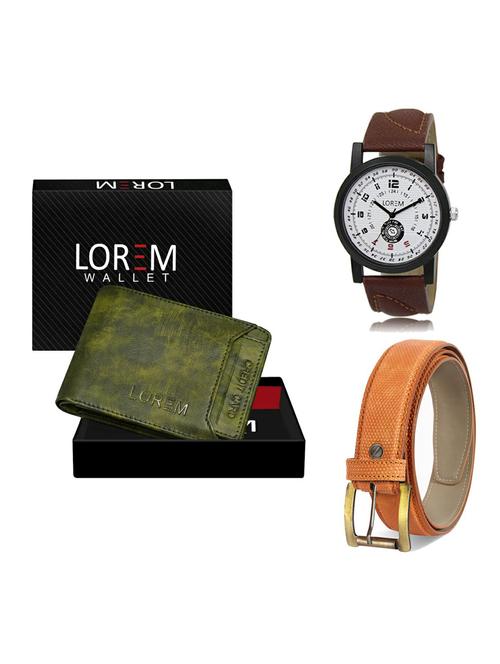 belt, wallet & watch gift combo - 19361527 - Very Small Image - 1