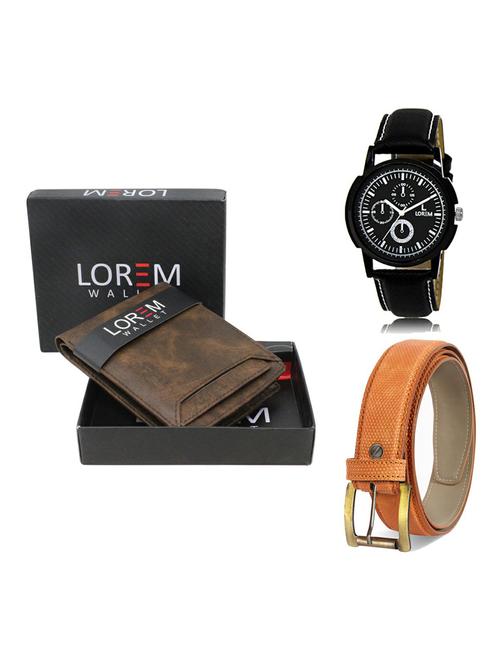 belt, wallet & watch gift combo - 19361596 - Very Small Image - 1