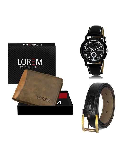 belt, wallet & watch gift combo - 19361660 - Very Small Image - 1