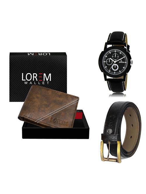 belt, wallet & watch gift combo - 19361678 - Very Small Image - 1