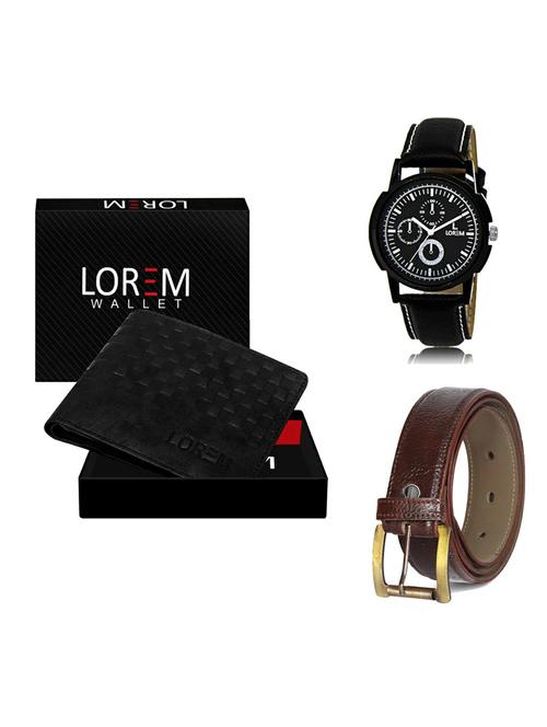 belt, wallet & watch gift combo - 19361700 - Very Small Image - 1