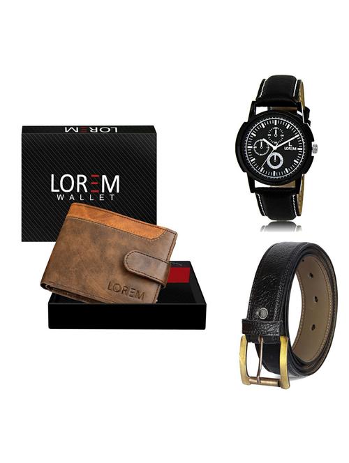 belt, wallet & watch gift combo - 19361714 - Very Small Image - 1