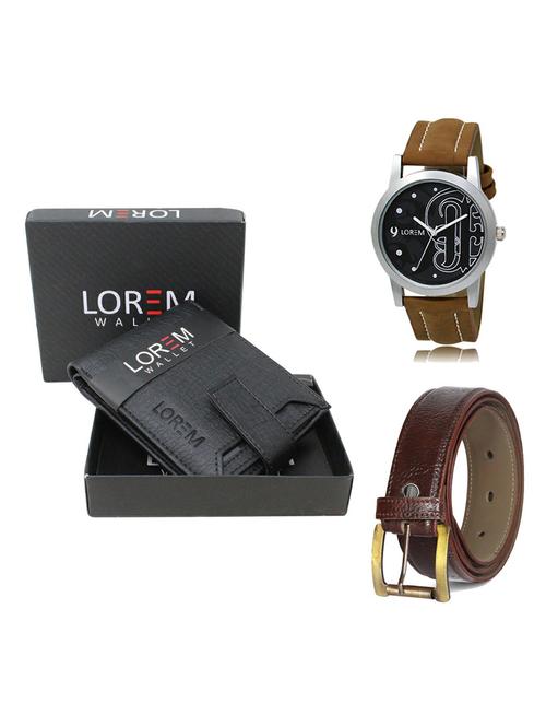 belt, wallet & watch gift combo - 19361742 - Very Small Image - 1