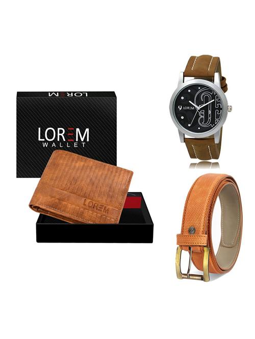 belt, wallet & watch gift combo - 19361803 - Very Small Image - 1