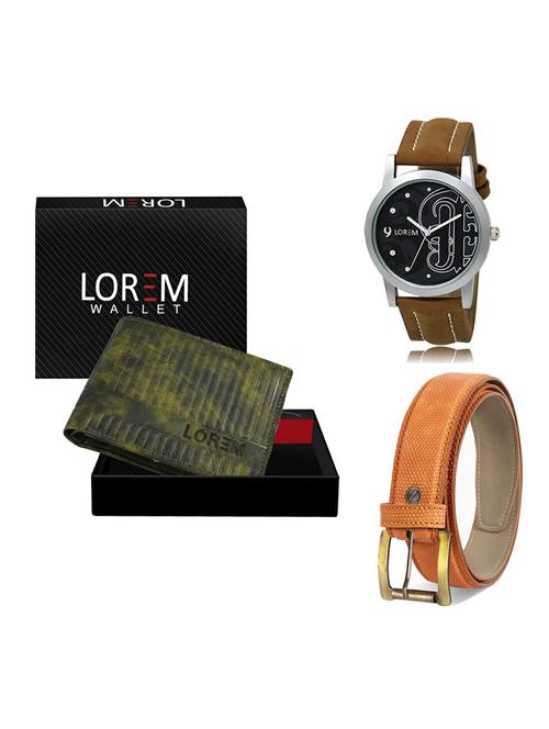 belt, wallet & watch gift combo - 19361806 - Very Small Image - 1
