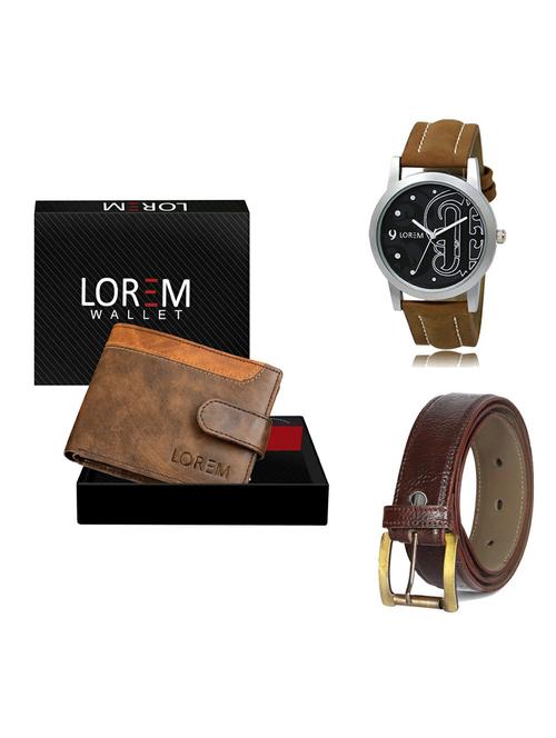 belt, wallet & watch gift combo - 19361850 - Very Small Image - 1