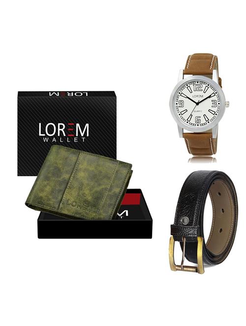 belt, wallet & watch gift combo - 19361906 - Very Small Image - 1