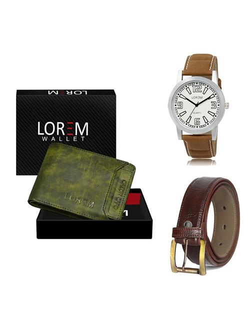 belt, wallet & watch gift combo - 19361934 - Very Small Image - 1