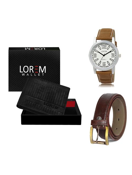 belt, wallet & watch gift combo - 19361946 - Very Small Image - 1
