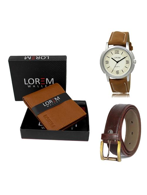 belt, wallet & watch gift combo - 19361997 - Very Small Image - 1