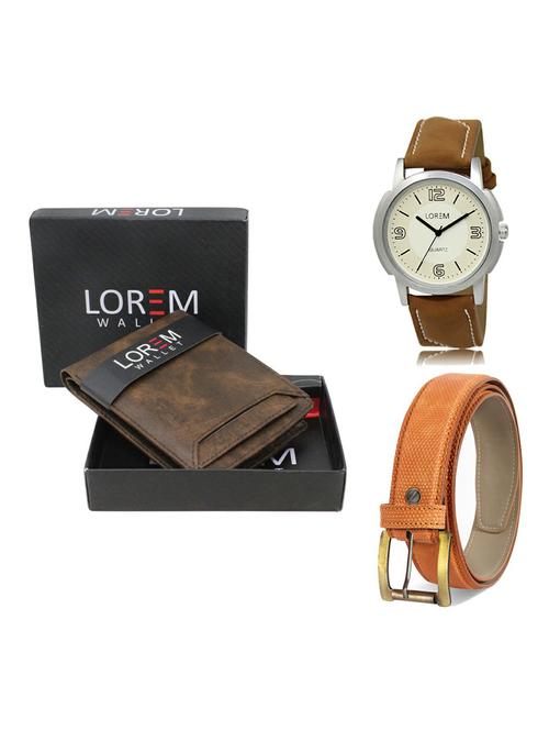 belt, wallet & watch gift combo - 19362001 - Very Small Image - 1