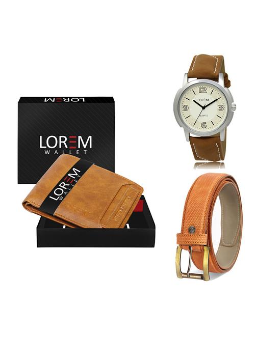belt, wallet & watch gift combo - 19362004 - Very Small Image - 1