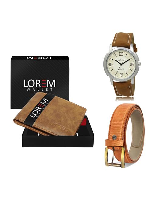 belt, wallet & watch gift combo - 19362025 - Very Small Image - 1