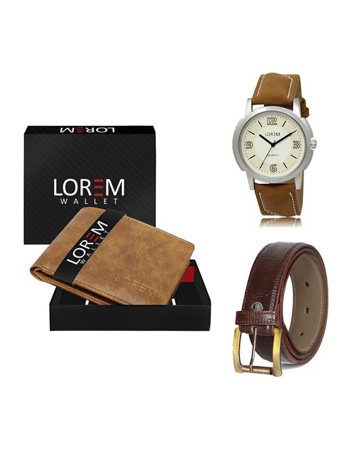 belt, wallet & watch gift combo - 19362027 - Very Small Image - 1