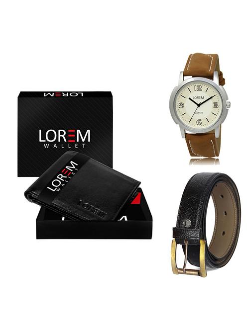belt, wallet & watch gift combo - 19362032 - Very Small Image - 1