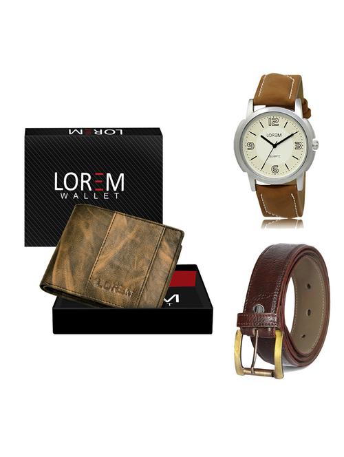 belt, wallet & watch gift combo - 19362048 - Very Small Image - 1
