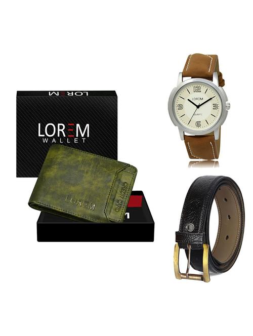 belt, wallet & watch gift combo - 19362068 - Very Small Image - 1